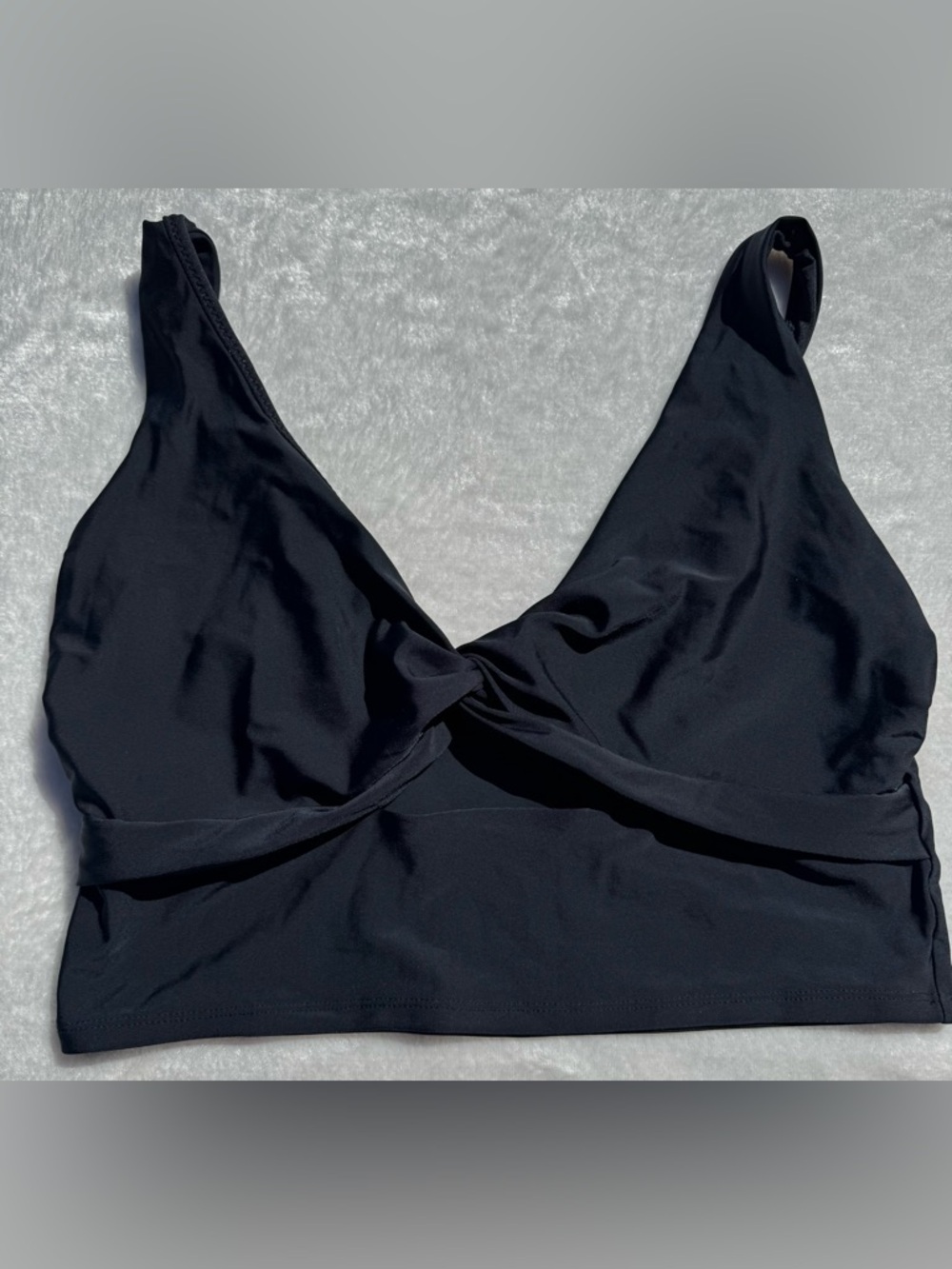 Old Navy Black Twist-Front Bikini Top Size XL